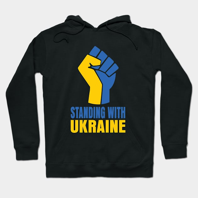 Support Ukraine - Standing with Ukraine Hoodie by Graphic Duster